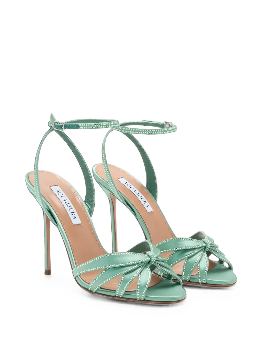 Aquazzura Soulmate Crystal sandals 105 Groen