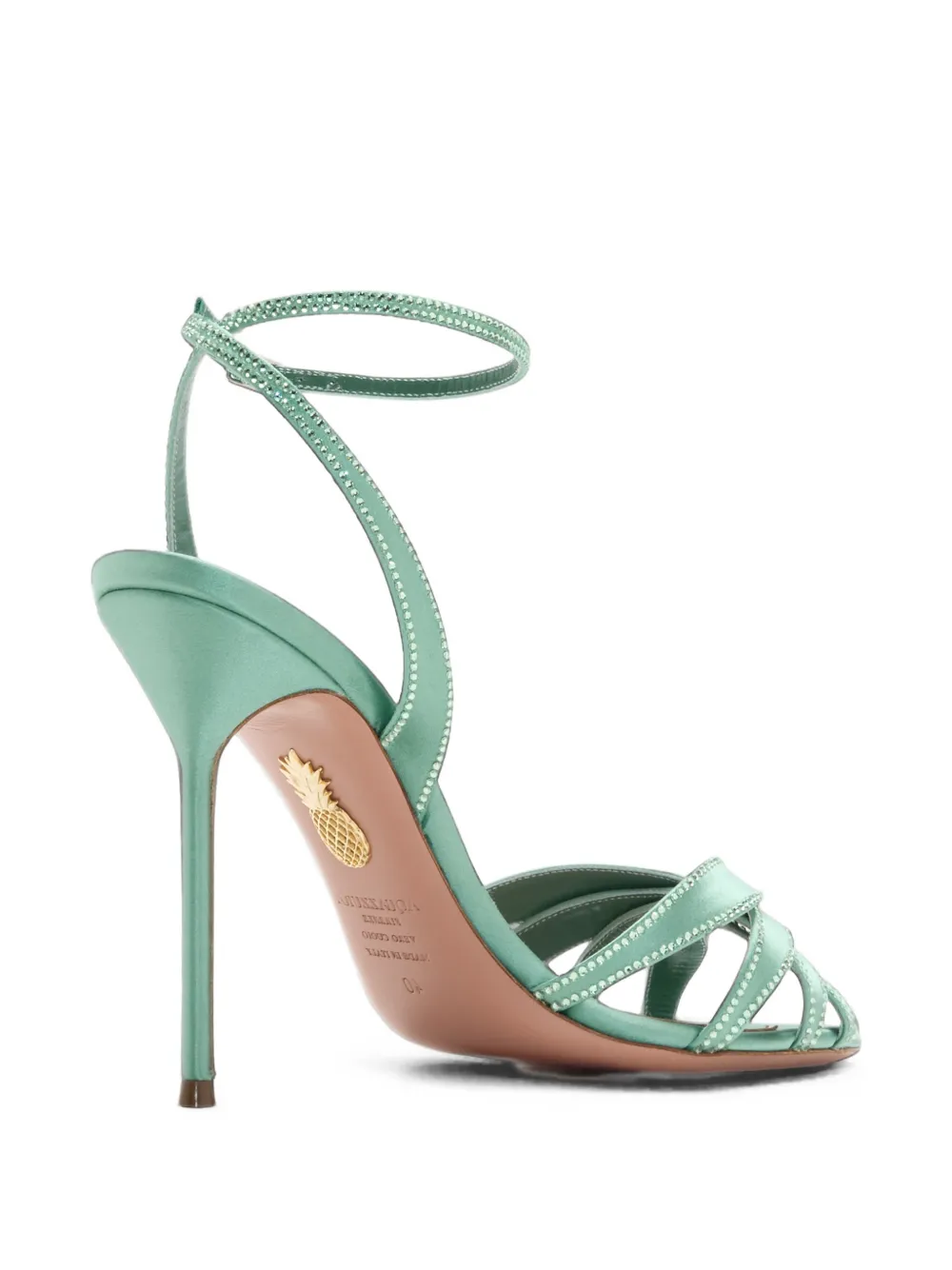 Aquazzura Soulmate Crystal sandals 105 Groen