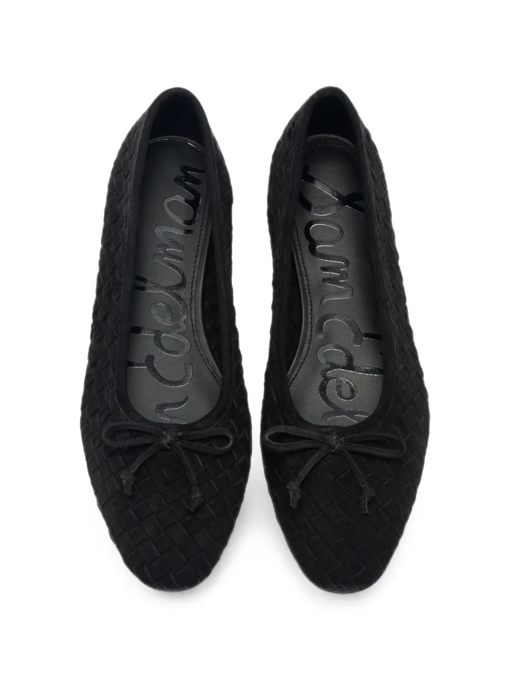 Sam Edelman woven suede ballet flats Zwart
