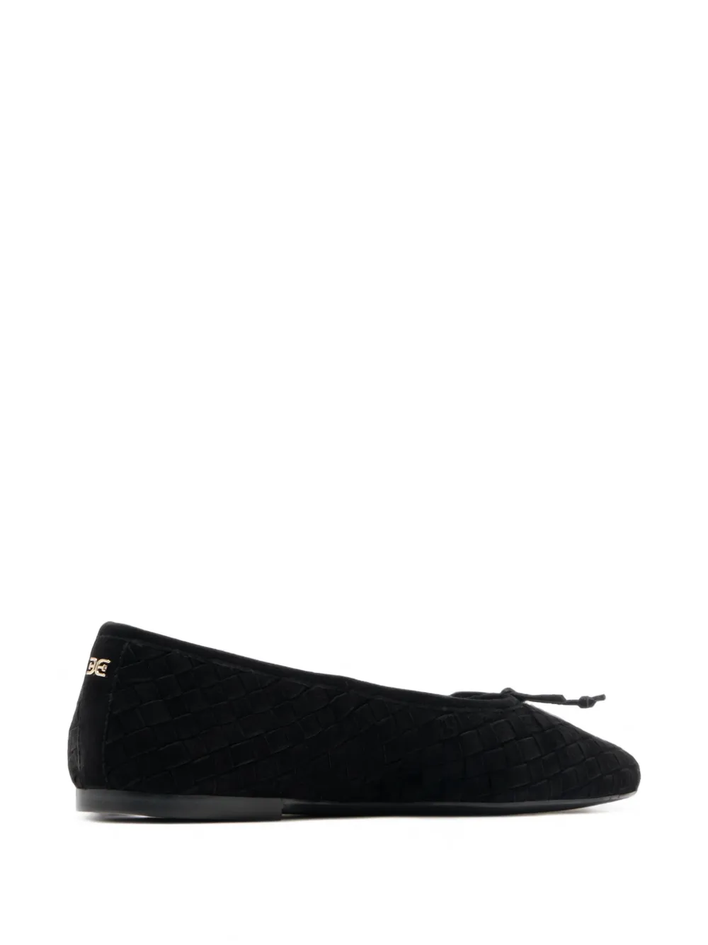 Sam Edelman woven suede ballet flats Zwart