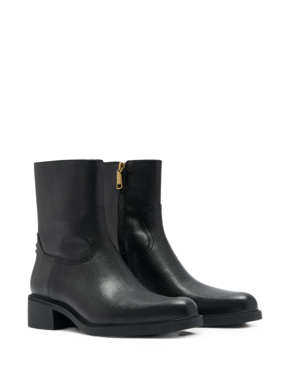 Coach logo-plaque ankle boots Zwart