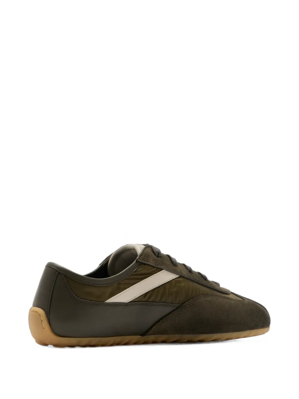 Alexander McQueen suede-panelled sneakers Groen