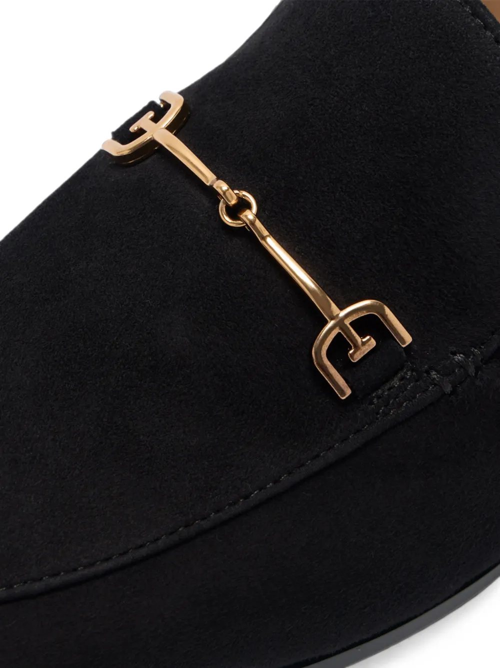 Sam Edelman Linnie Bit horsebit suede loafers Zwart