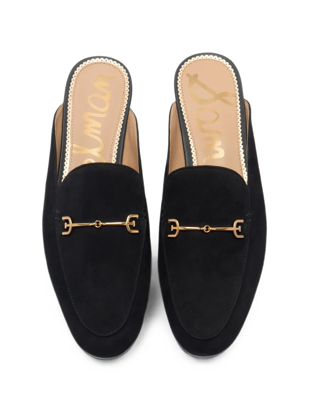 Sam Edelman Linnie Bit horsebit suede loafers Zwart