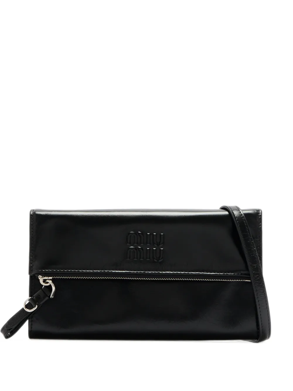 Miu Miu leather pouch with shoulder strap · OS
