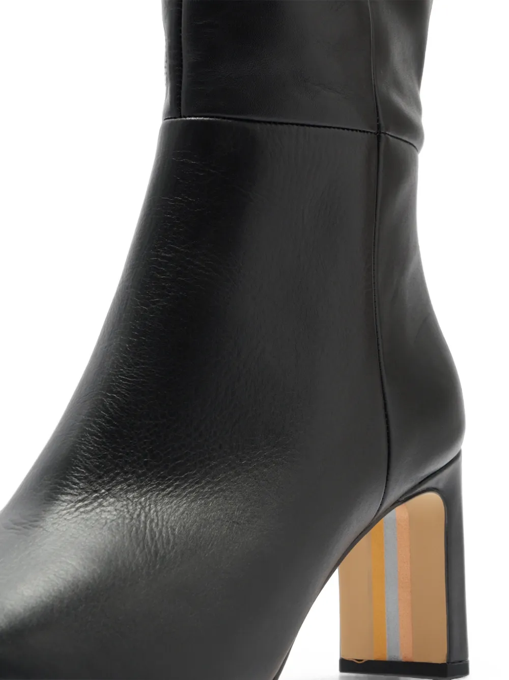 Sam Edelman Sylvia square-toe leather boots Zwart