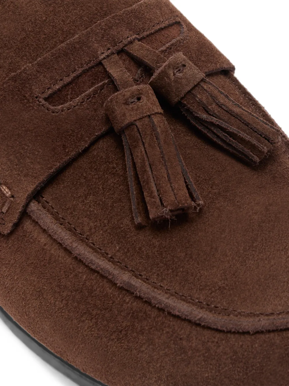 Sam Edelman Astrid tassel-detail suede mules Bruin
