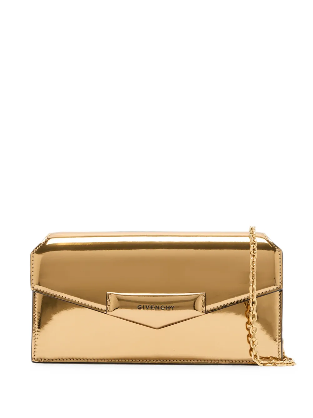 Givenchy mini Antigona metallic leather shoulder bag - Oro