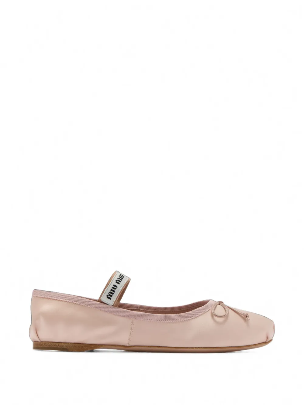 Miu Miu Satin Ballerinas In Pink