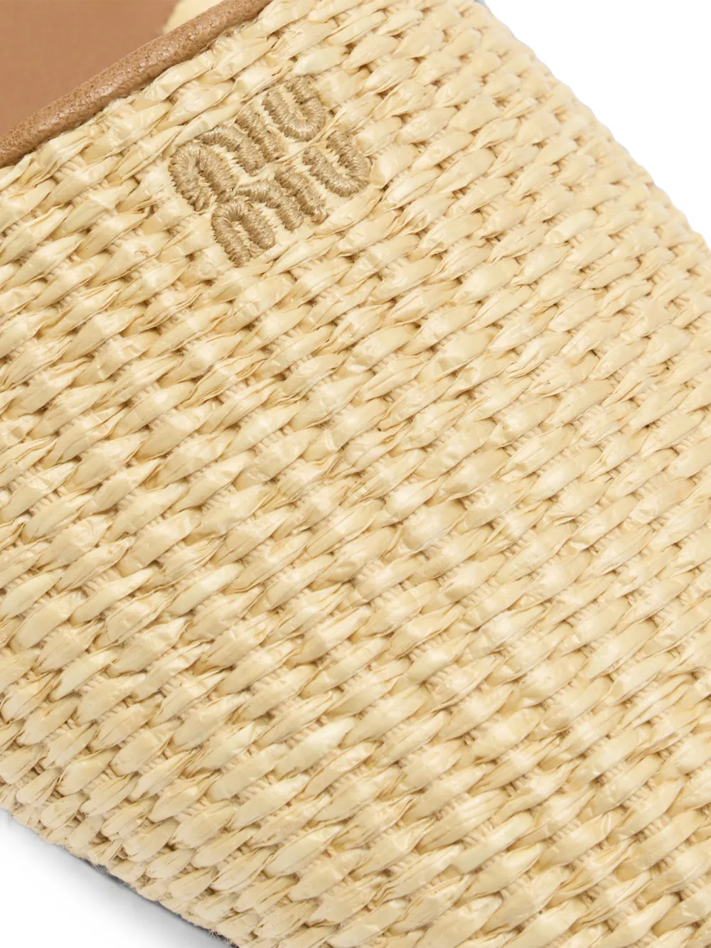 Miu woven slingback sandals Beige