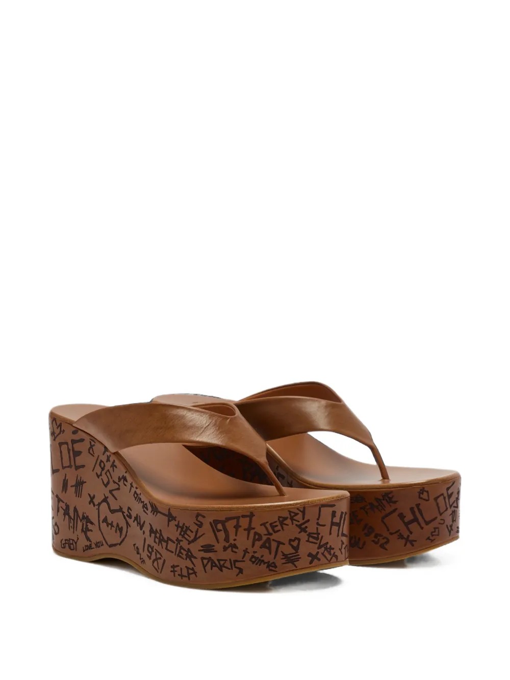 Chloé Maxime wedge slides Bruin