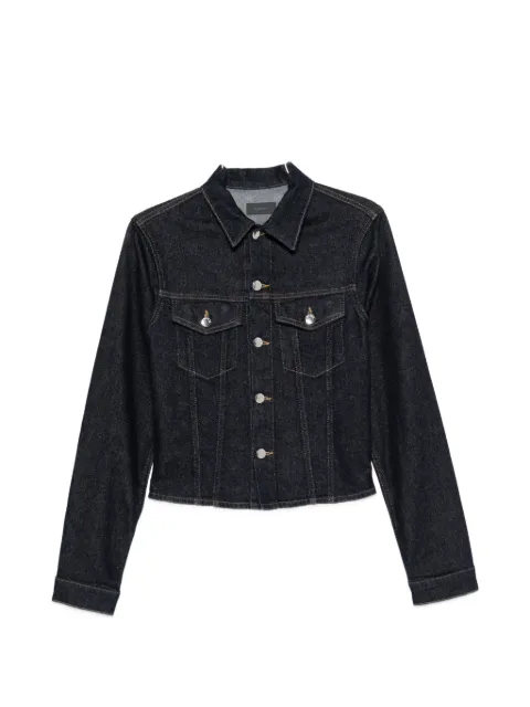 Haikure button-fastening denim jacket