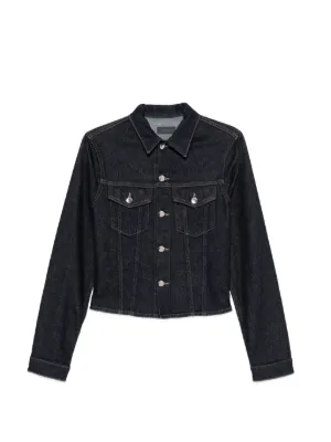 Marine Serre ムーン レーザー デニムジャケット | グレー | FARFETCH JP