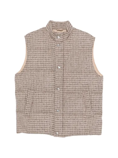 Eleventy check padded gilet