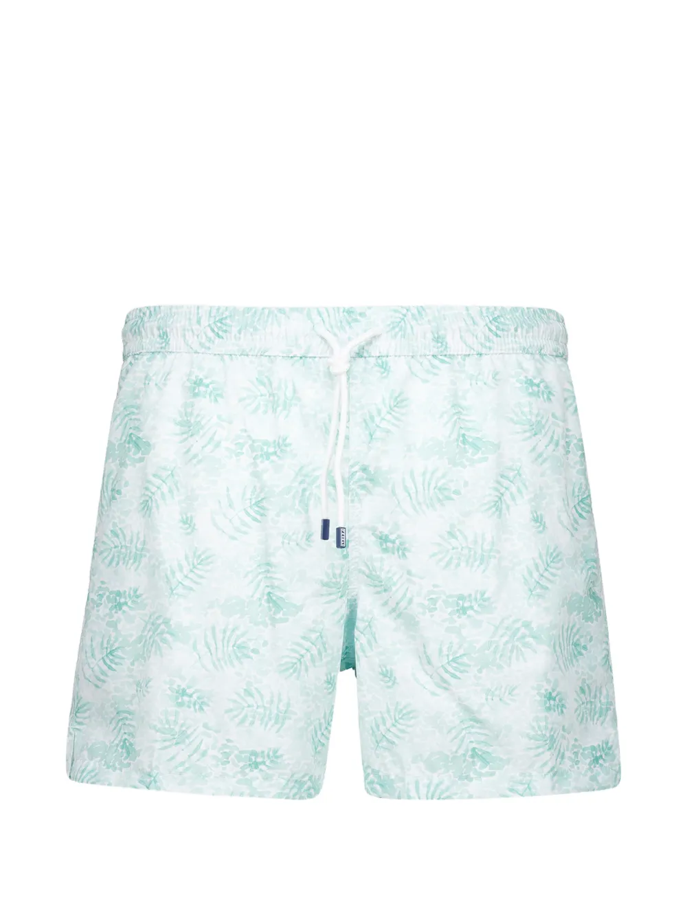Fedeli leaf-print swim shorts - Weiß