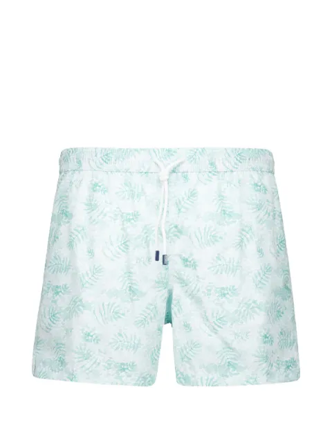Fedeli leaf-print swim shorts