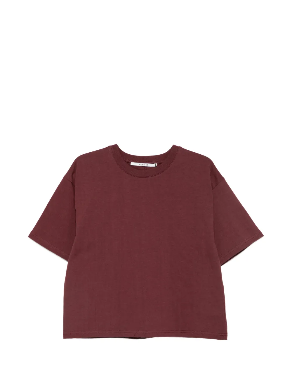 HOMAGE T-Shirt mit überschnittener Schulter - Rot