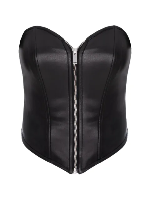 HAMZA Maris zip-up corset top