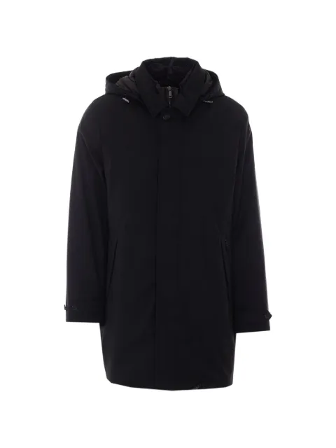 Add hooded concealed-fastening parka