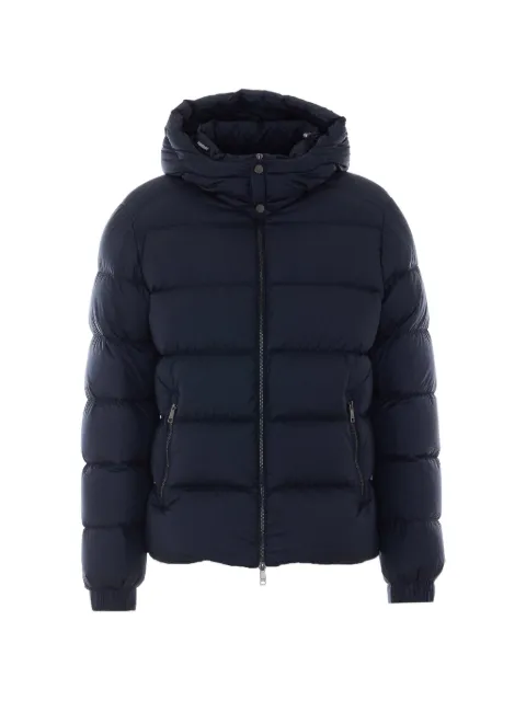 Add quilted hooded jacket