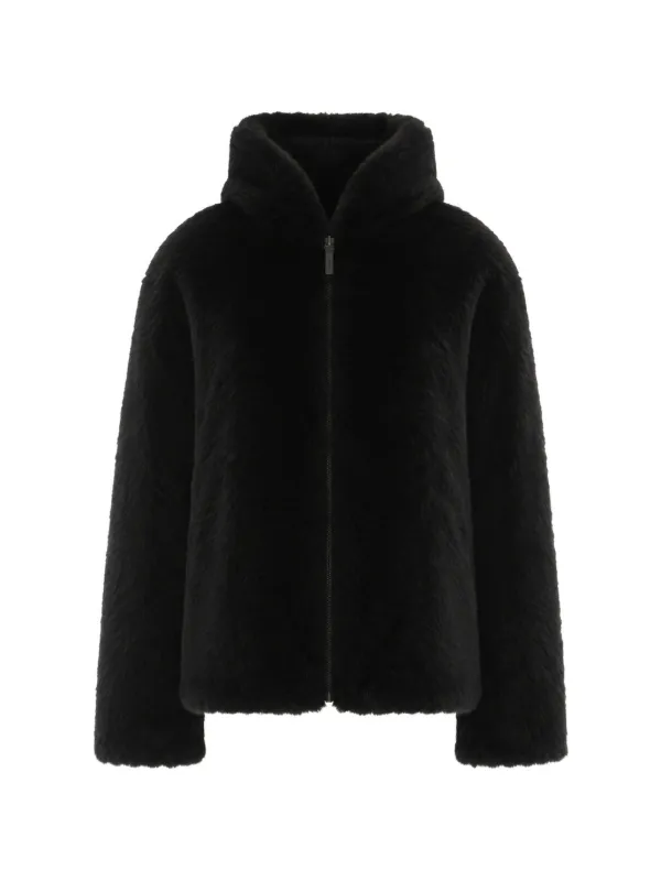 Yves Salomon Reversible Shearling Leather Jacket in Black