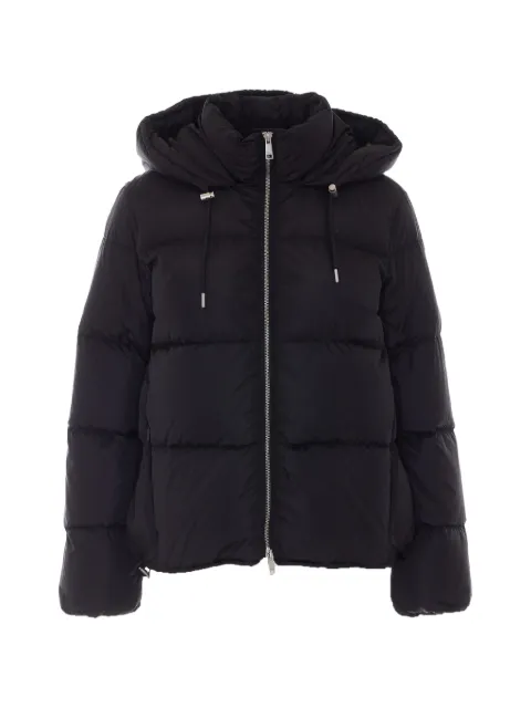 Add quilted hooded jacket