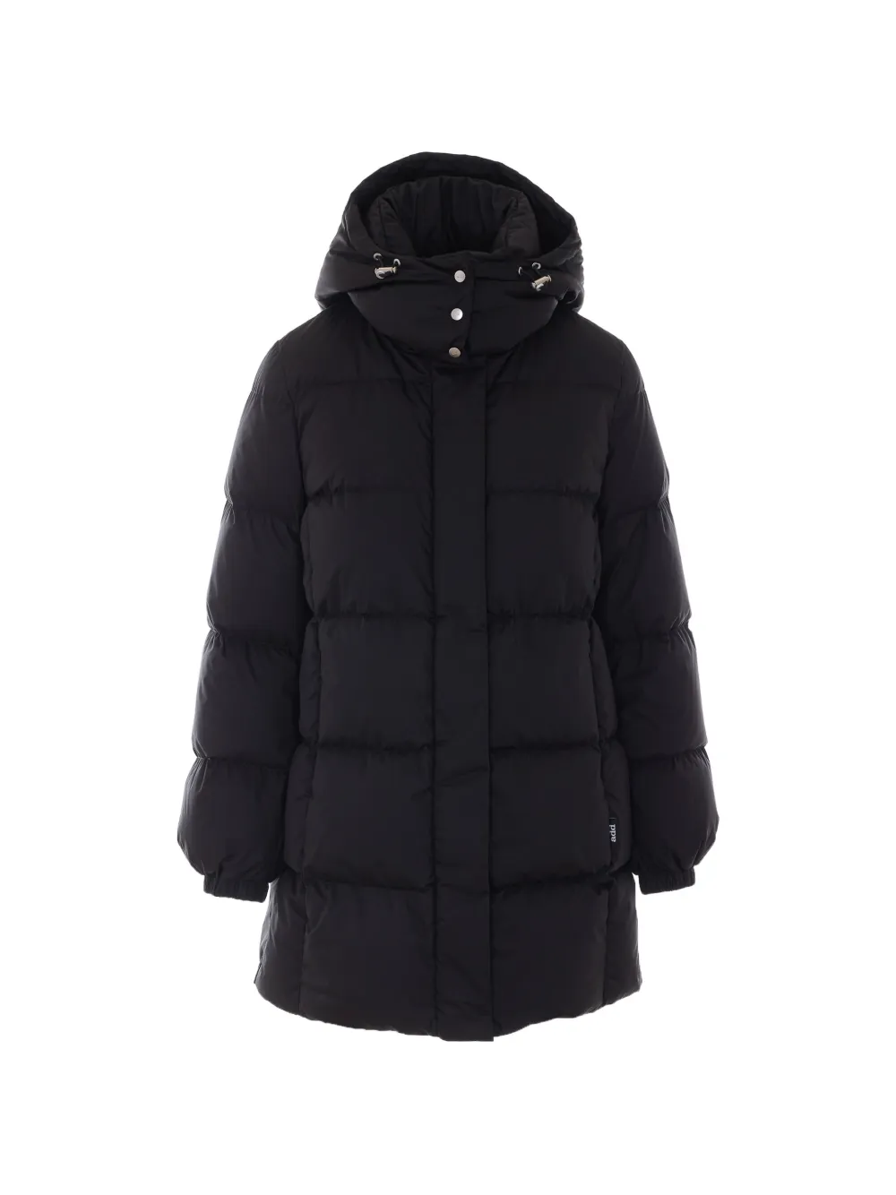 Add quilted hooded padded coat