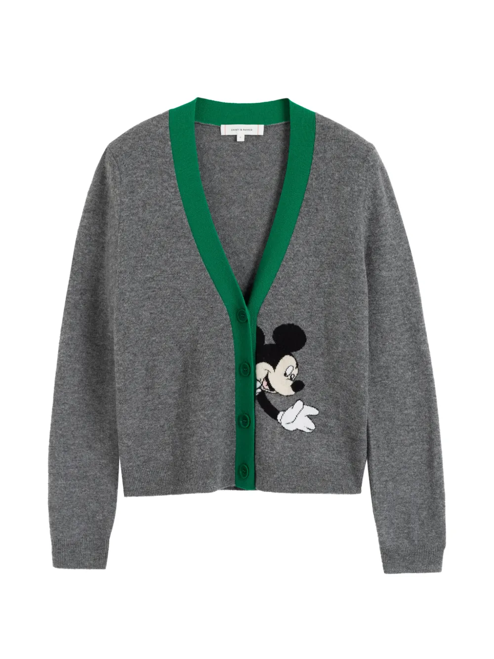 Chinti & Parker Mickey Mouse intarsia-knit cardigan Grijs