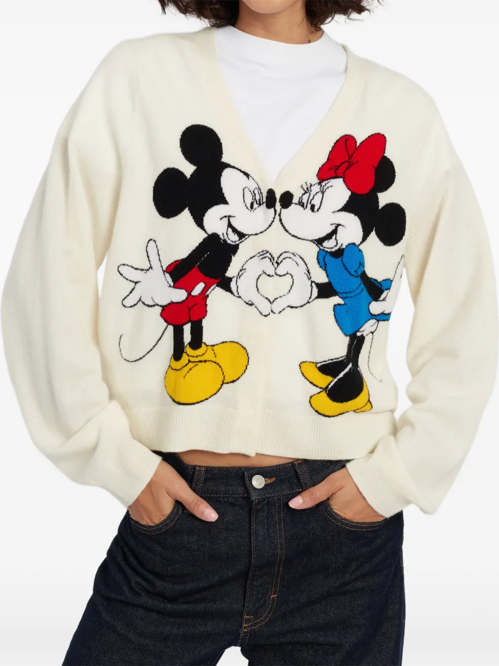 Chinti & Parker x Disney Mickey Heart's Minnie vest Beige