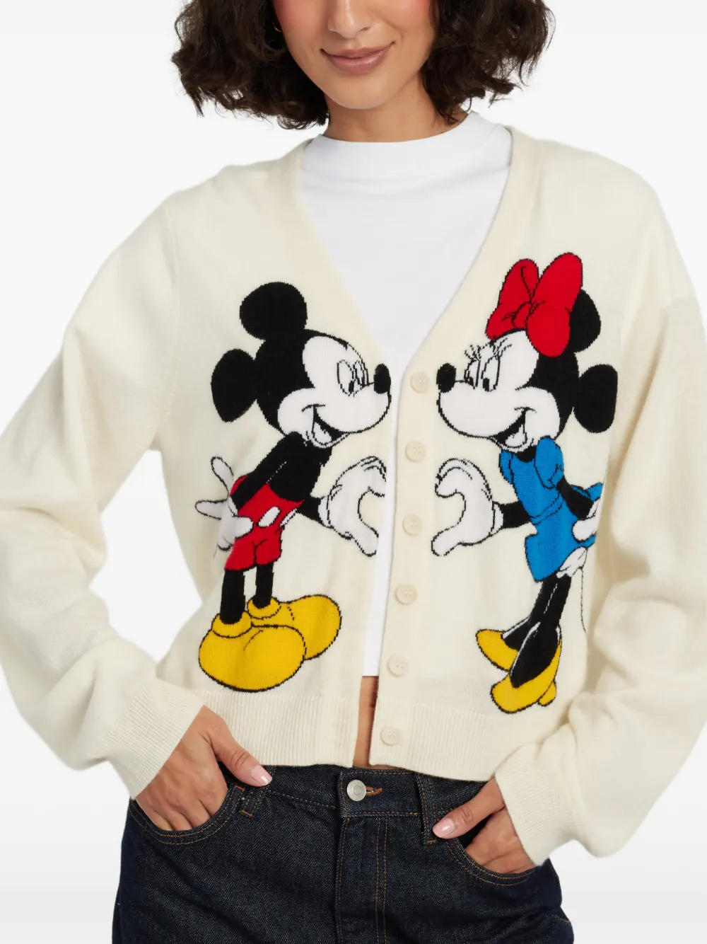 Chinti & Parker x Disney Mickey Heart's Minnie vest Beige