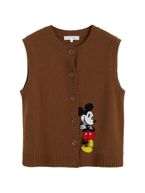 Chinti & Parker cárdigan Mickey's sin mangas tejido en intarsia