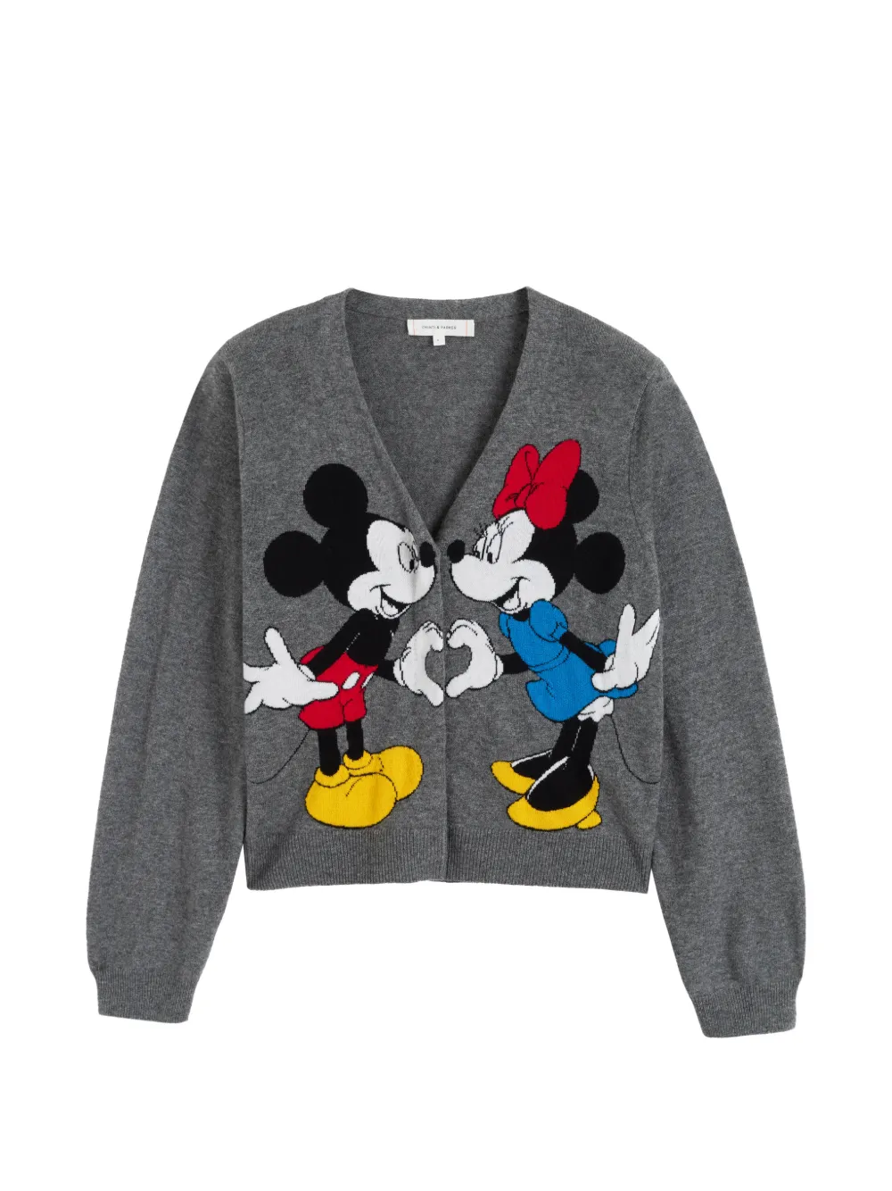 Chinti & Parker Mickey Heart's Minnie vest Grijs