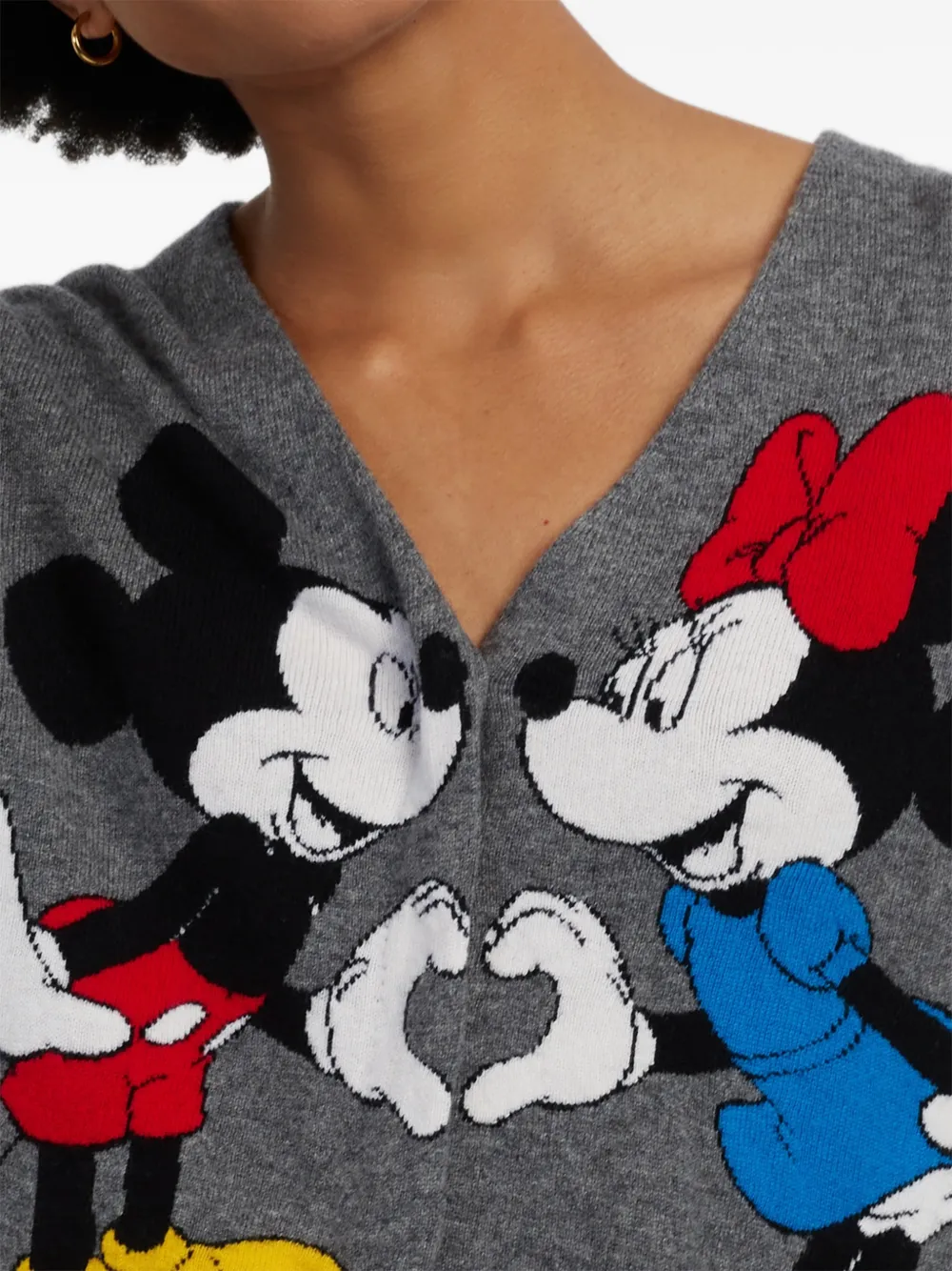 Chinti & Parker Mickey Heart's Minnie vest Grijs
