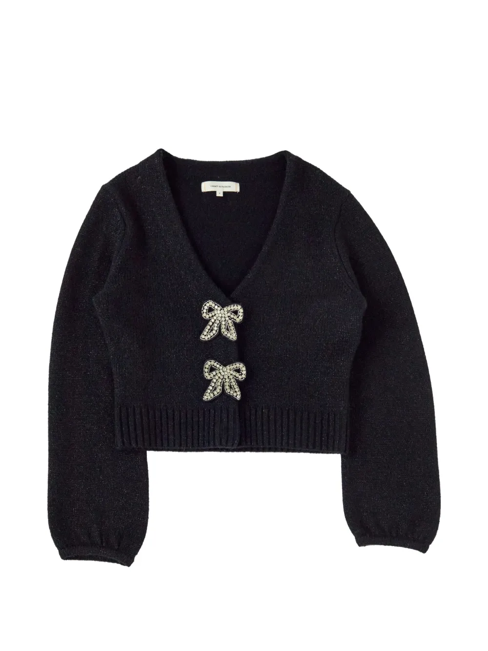 Chinti & Parker Verfraaid vest met strik Zwart