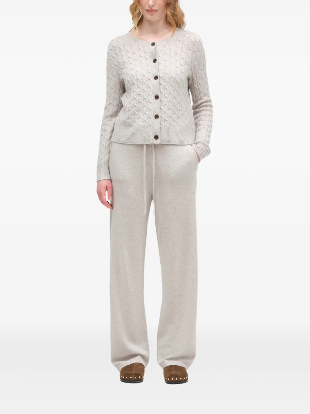 Chinti & Parker Kabelgebreid vest Beige
