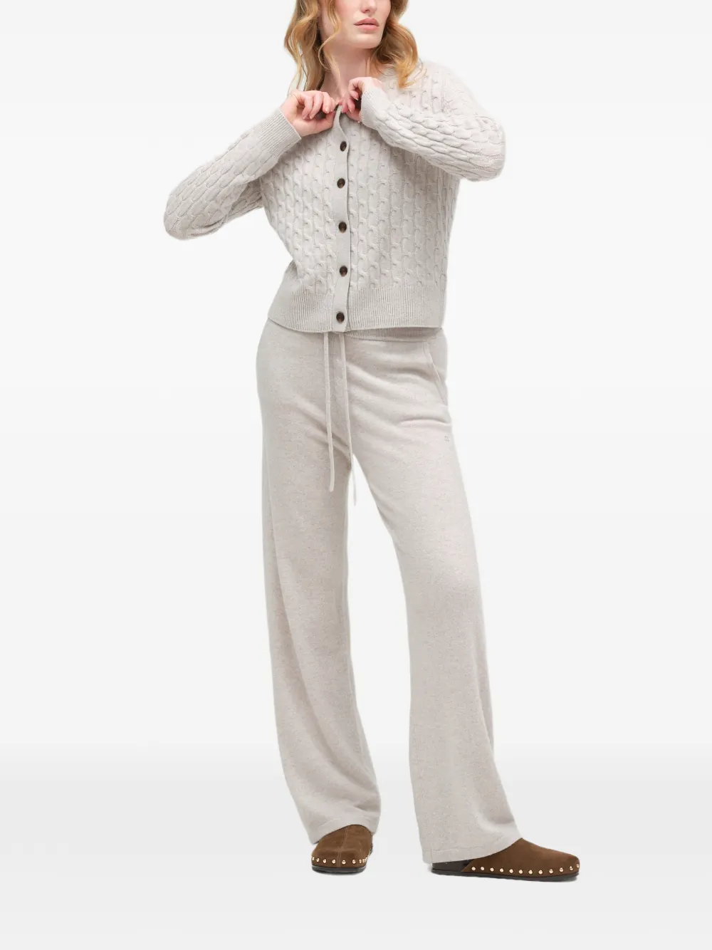 Chinti & Parker Kabelgebreid vest Beige