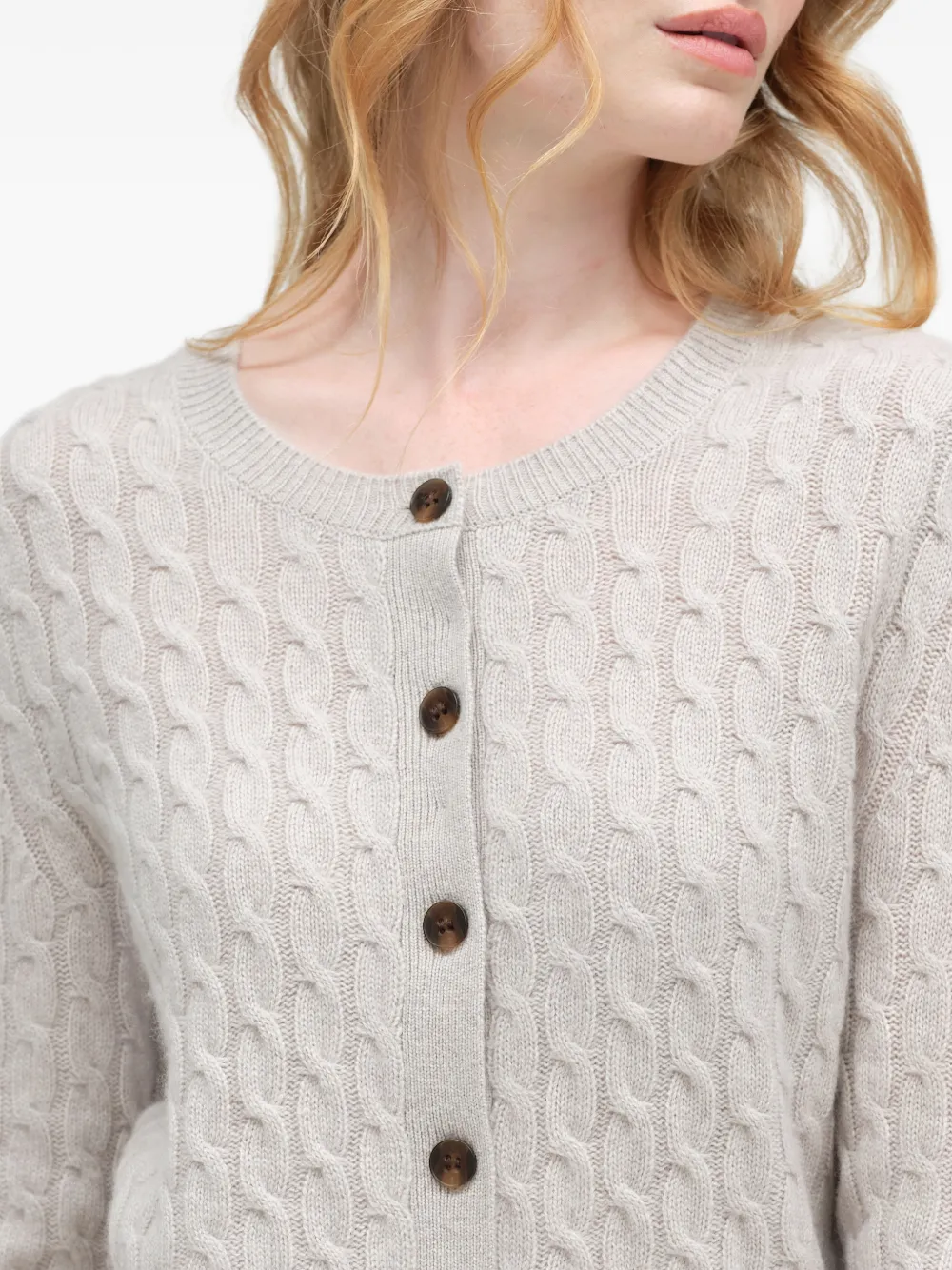Chinti & Parker Kabelgebreid vest Beige