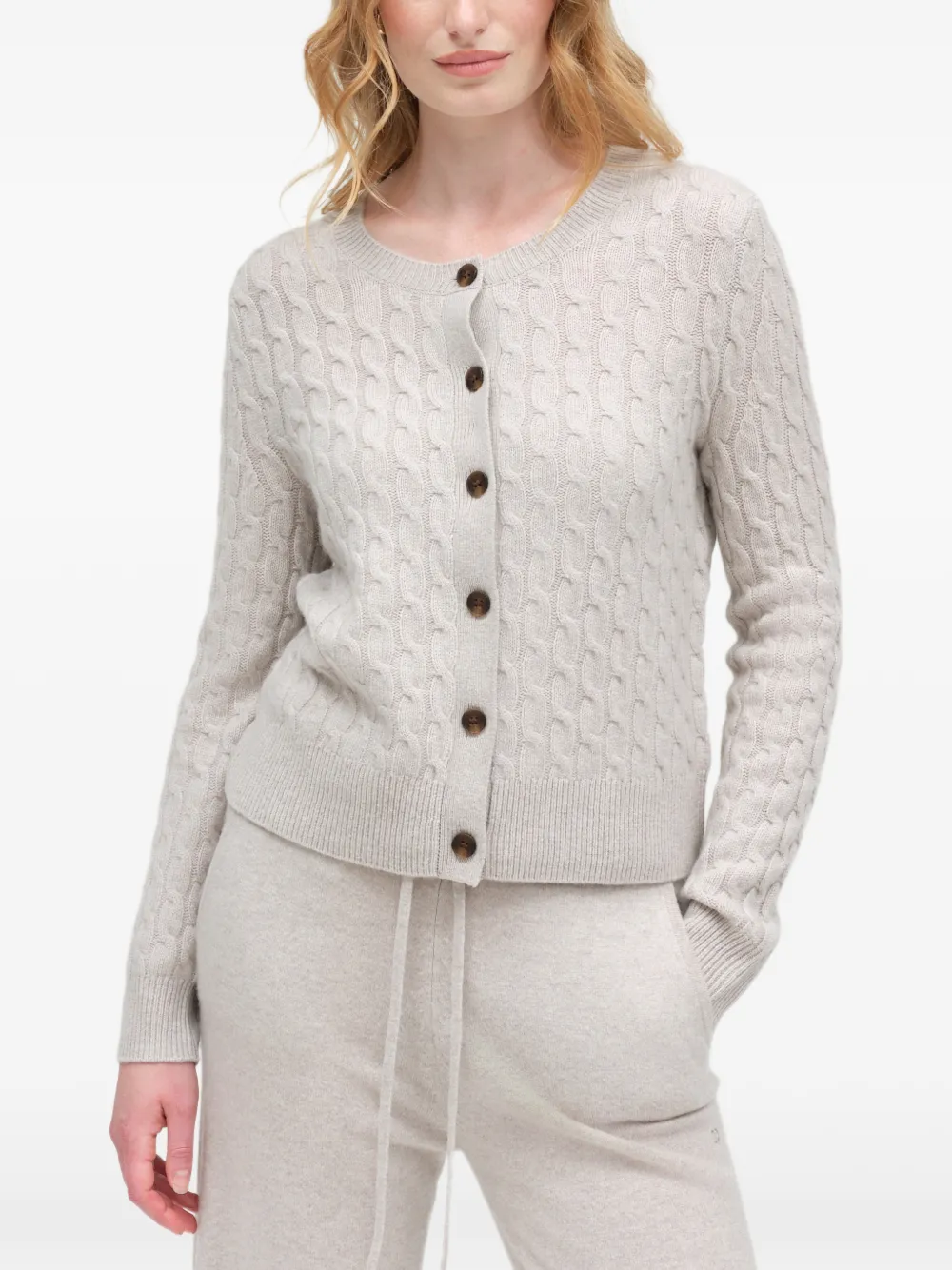 Chinti & Parker Kabelgebreid vest Beige