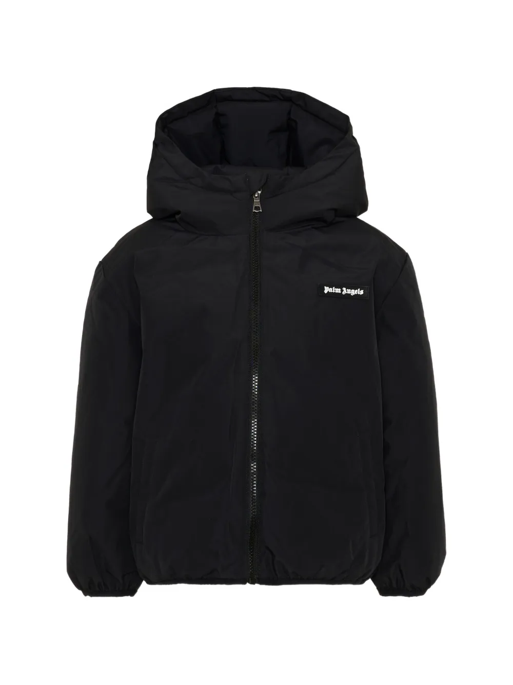Palm Angels Kids logo-print hooded jacket - Nero