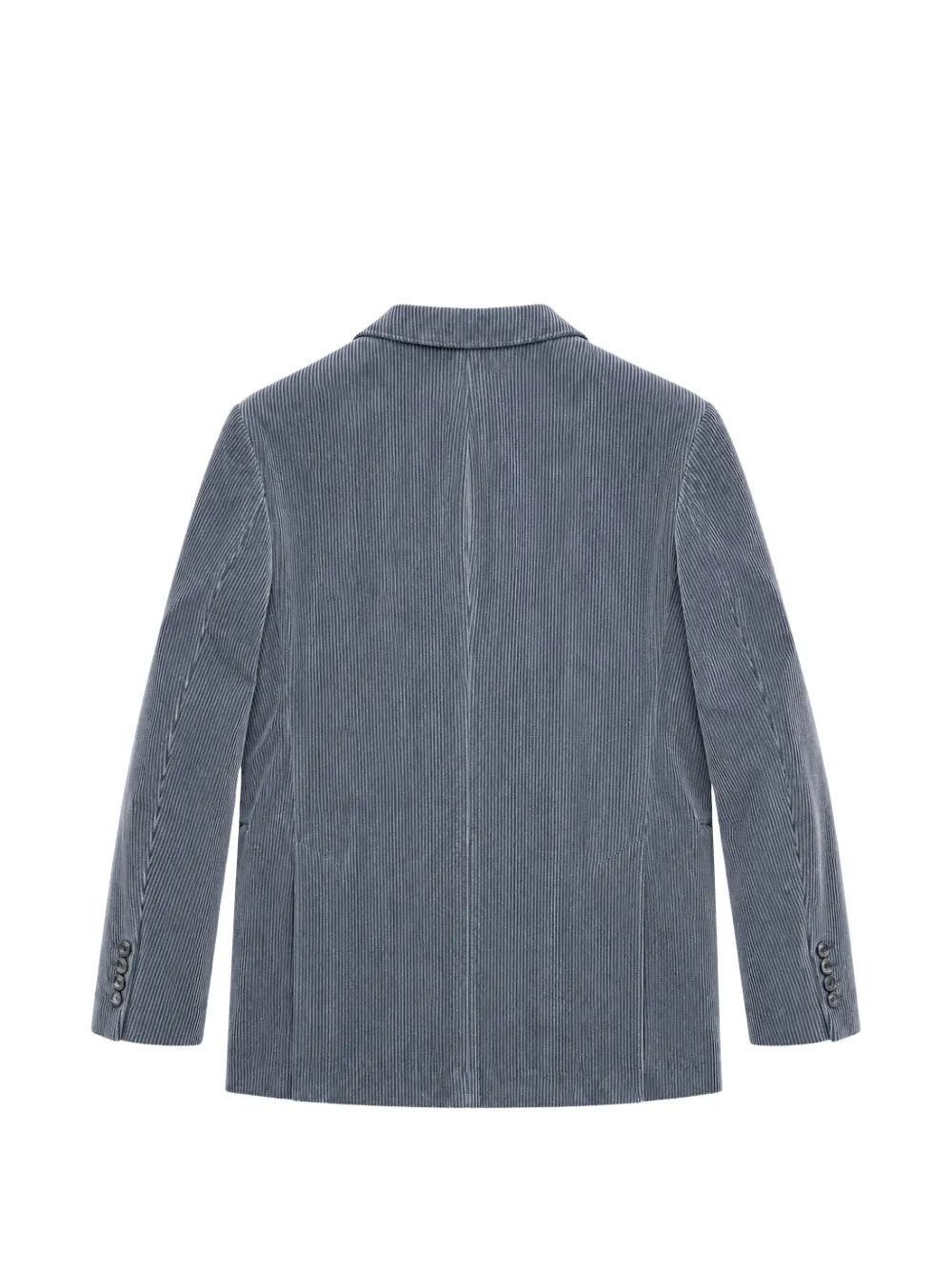 Brunello Cucinelli corduroy single-breasted blazer Blauw