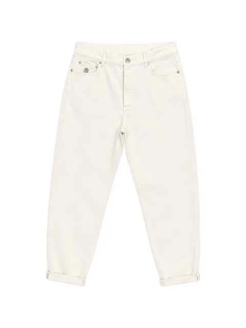 Brunello Cucinelli logo-patch jeans