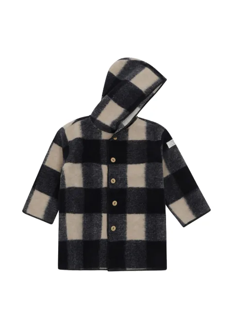 TEDDY & MINOU check hooded coat