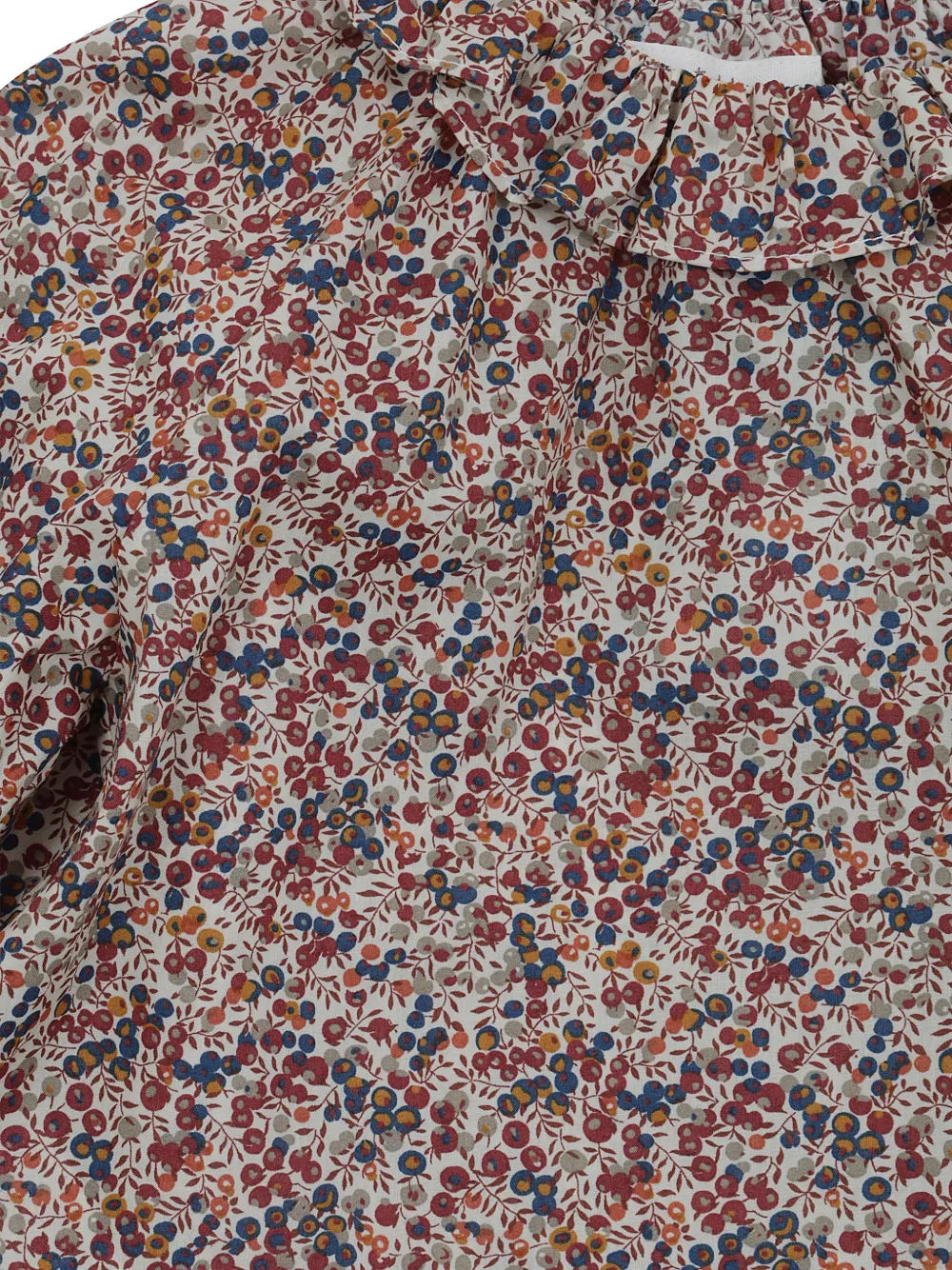 TEDDY & MINOU Shirt met ruches Bruin