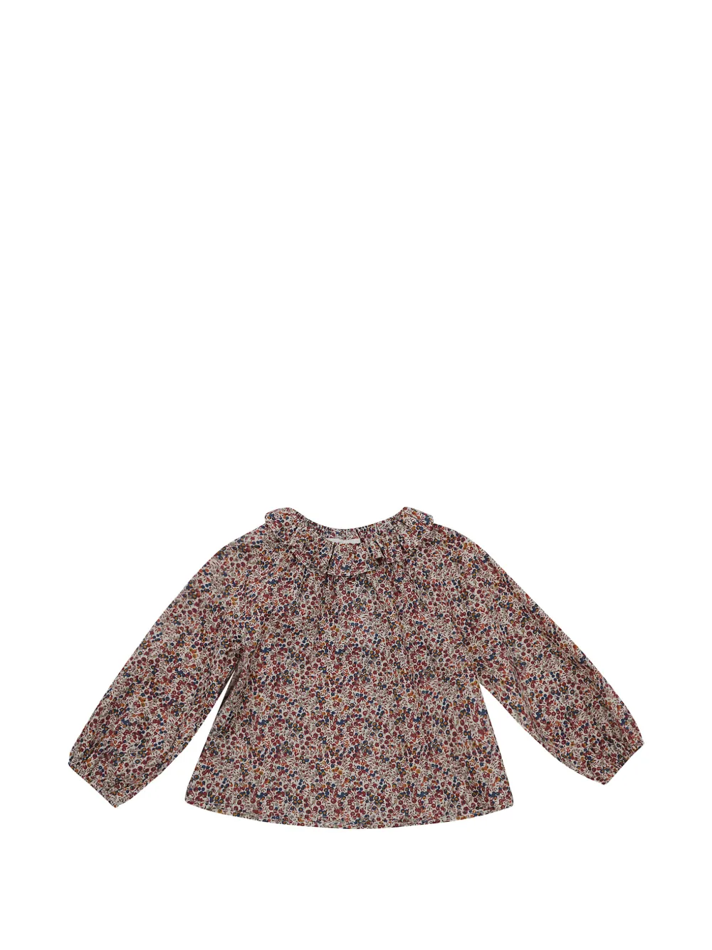 TEDDY & MINOU floral-print ruffled shirt - Marrone