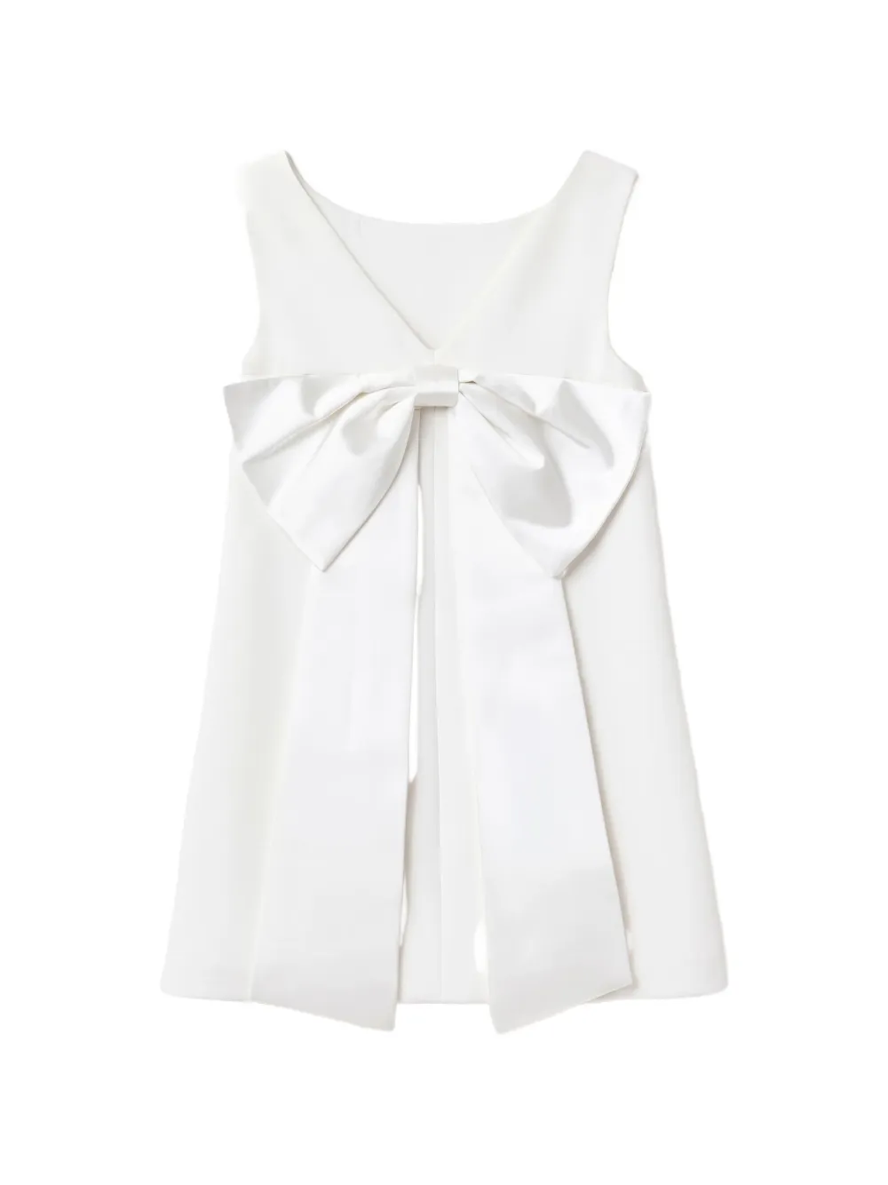 Self-Portrait Kids sequin-flower bow-detail mini dress Wit