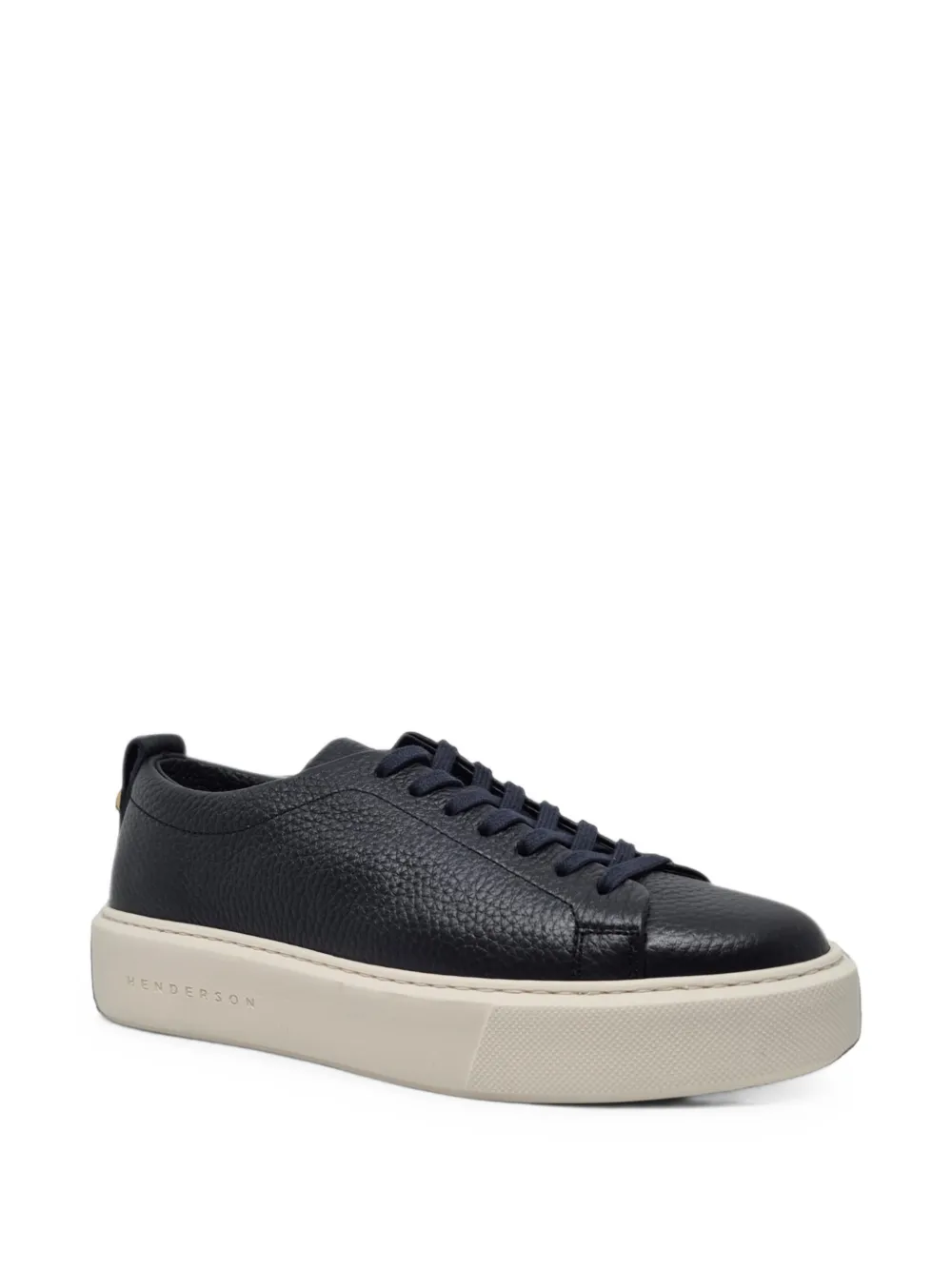 Henderson Baracco grained-leather platform sneakers Blauw