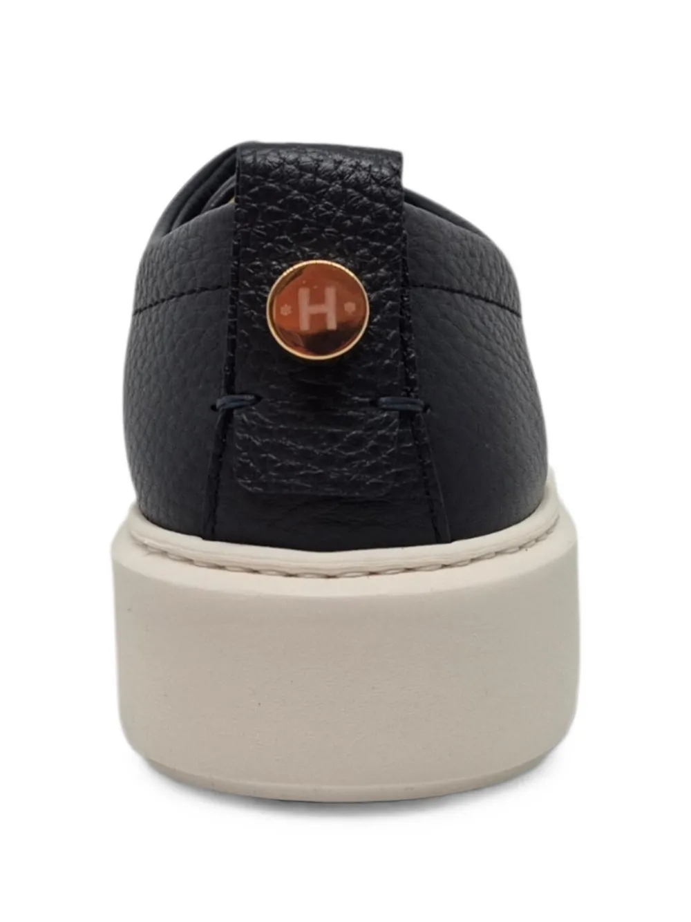 Henderson Baracco grained-leather platform sneakers Blauw