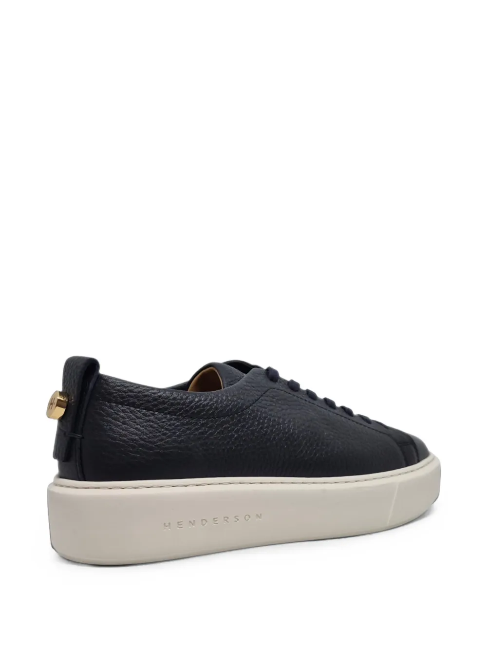Henderson Baracco grained-leather platform sneakers Blauw