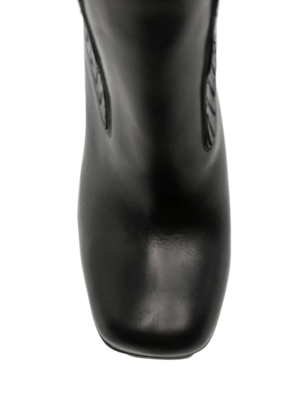 Rick Owens Kiss Platform Ankle Boots in Black, view 4