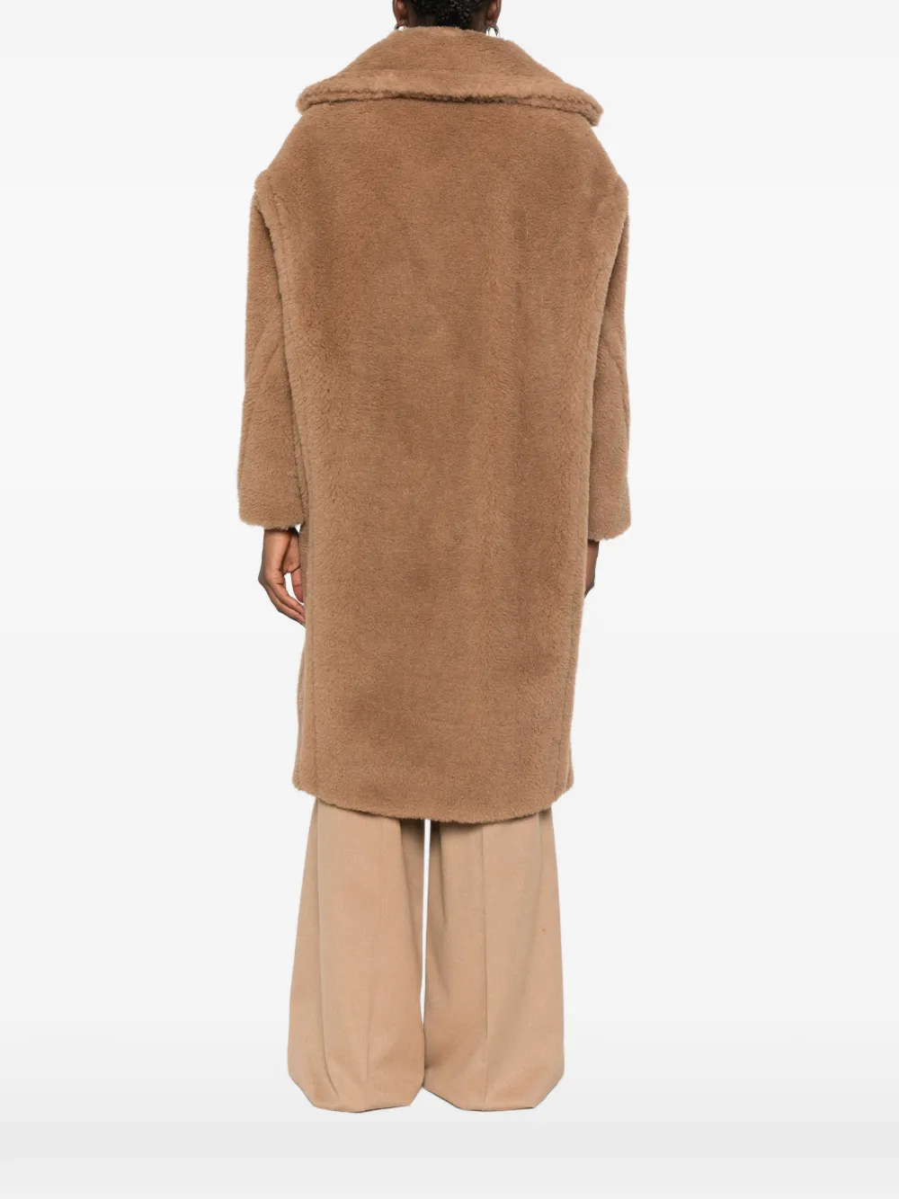 Max Mara Mantel met dubbele rij knopen Bruin
